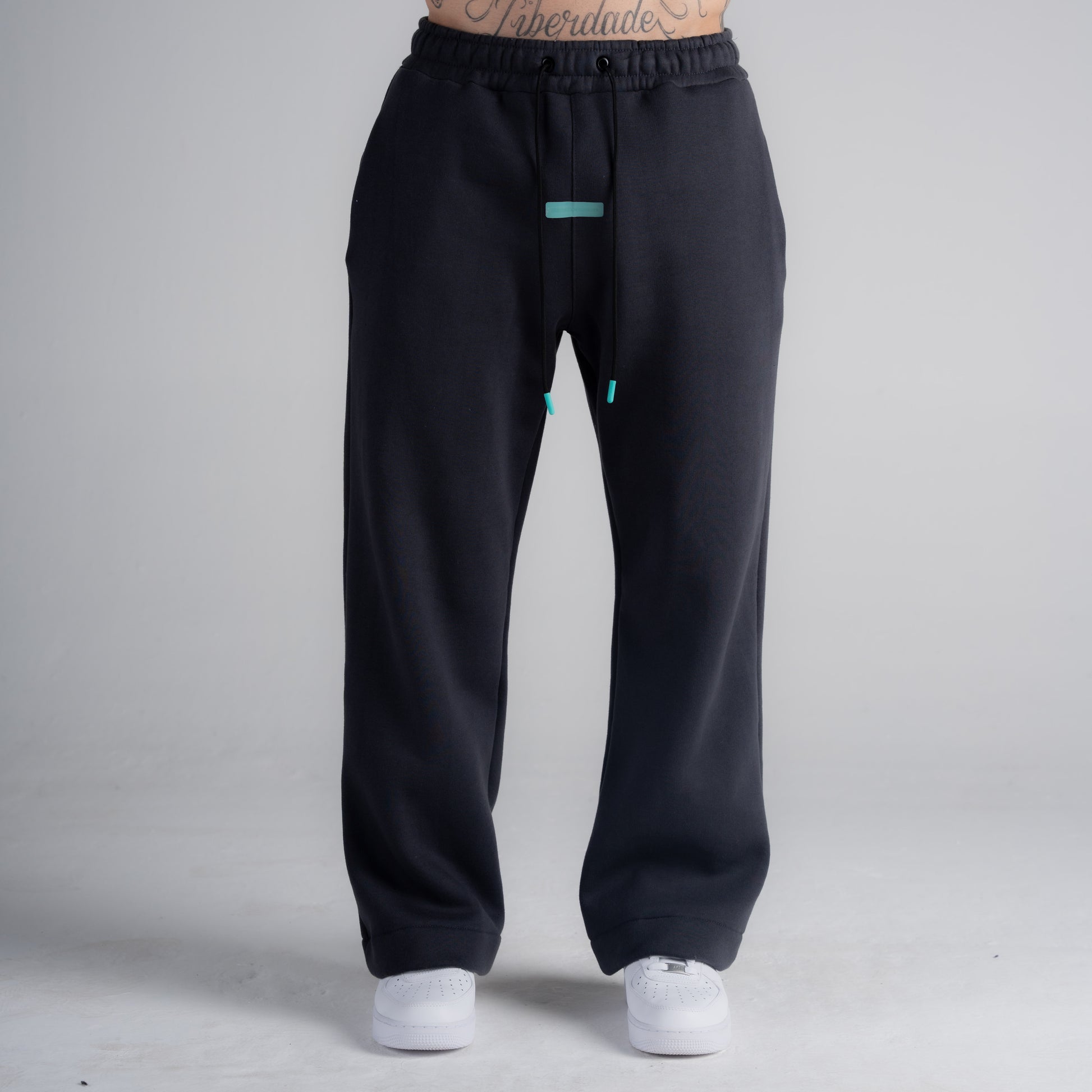 Calça de Moletom Oversized Reta Mith Aesthetics Cinza