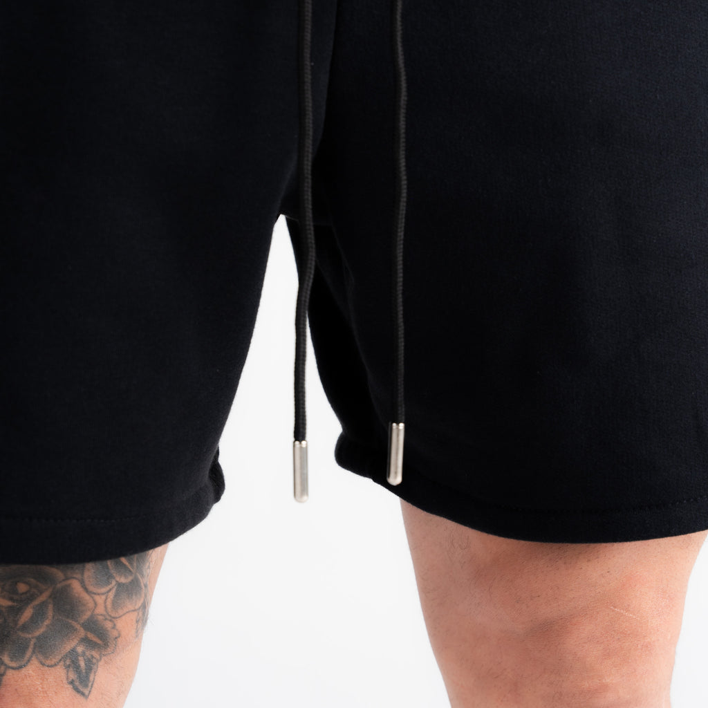 Shorts De Moletom Curto Mith Street Fighter Logo Preto