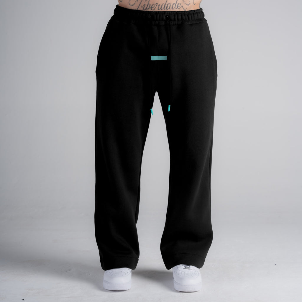 Calça de Moletom Oversized Reta Mith Aesthetics Preto