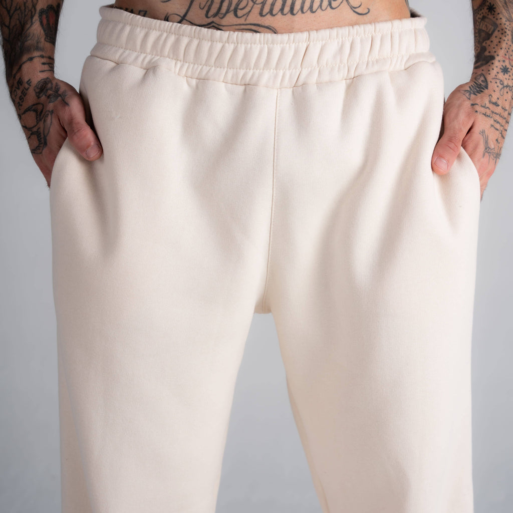 Calça de Moletom Oversized Reta Cloud Creme