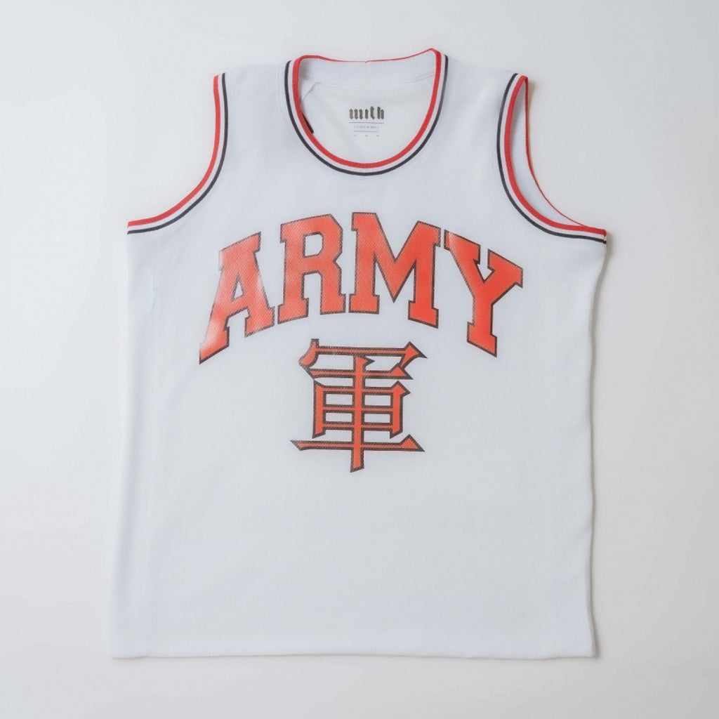 Regata Basquete Army Logo Branco