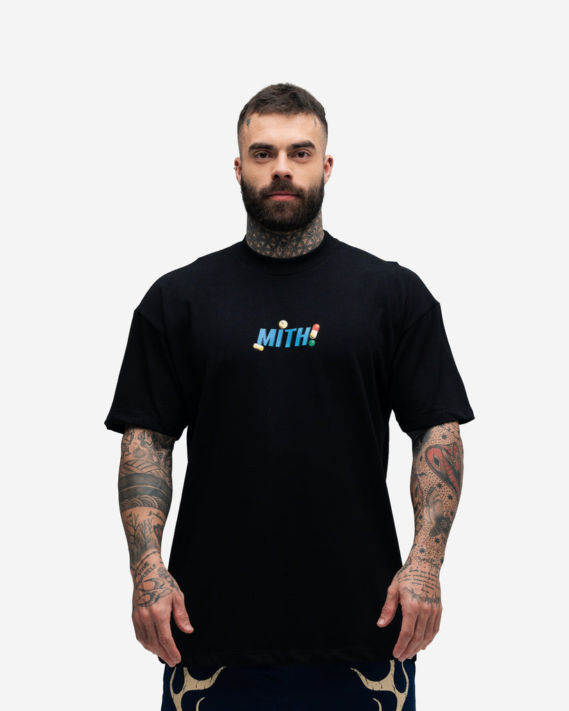 Camiseta Oversized Mith Comam Frutas Kit Preto