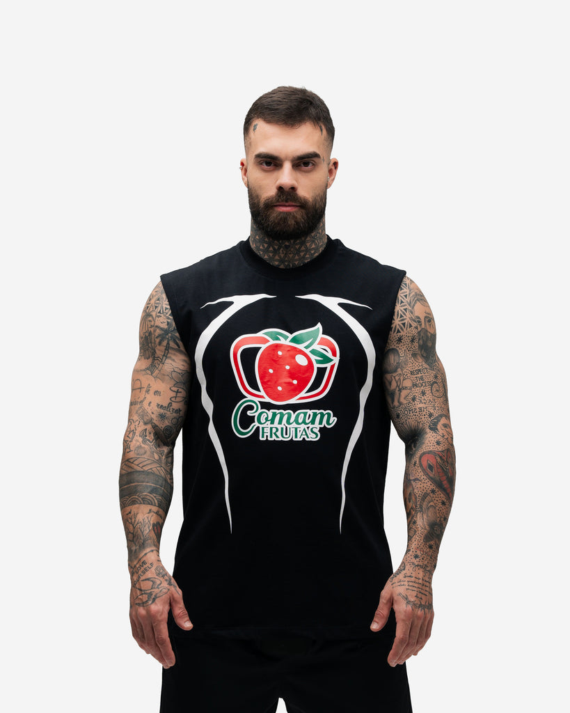 Regata Drop Shoulder Mith Comam Frutas Brasil 10 Preto