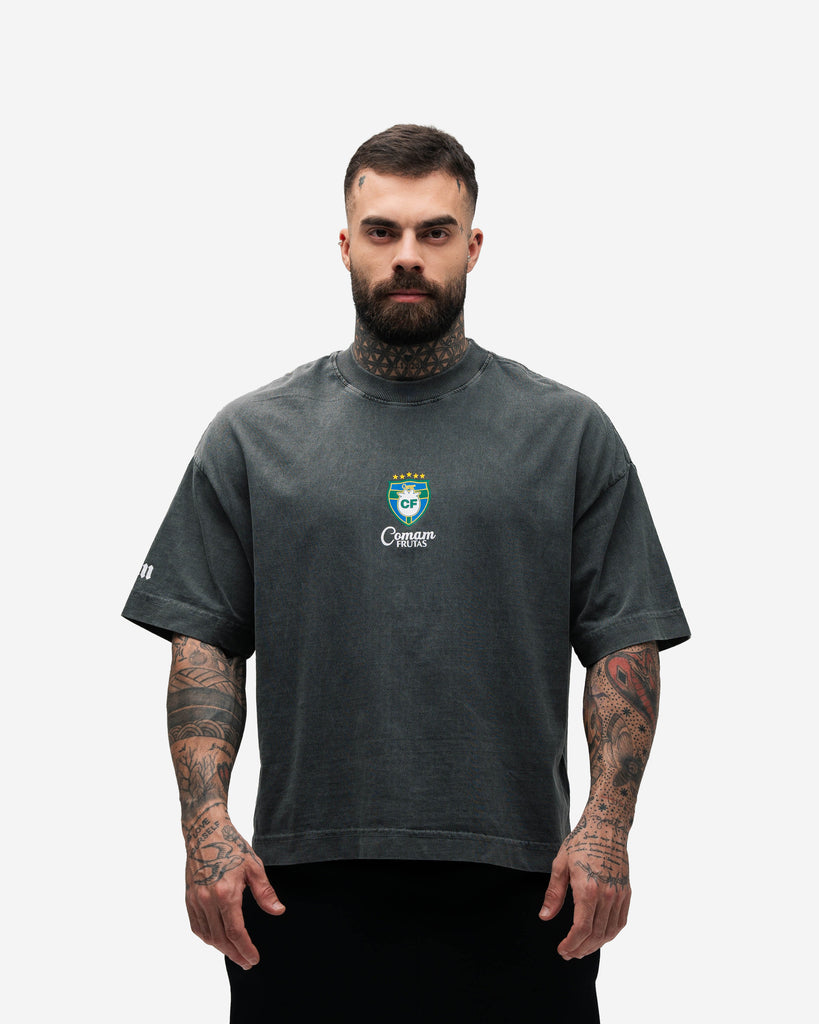 Camiseta Box Estonada Mith Comam Frutas BR Preto