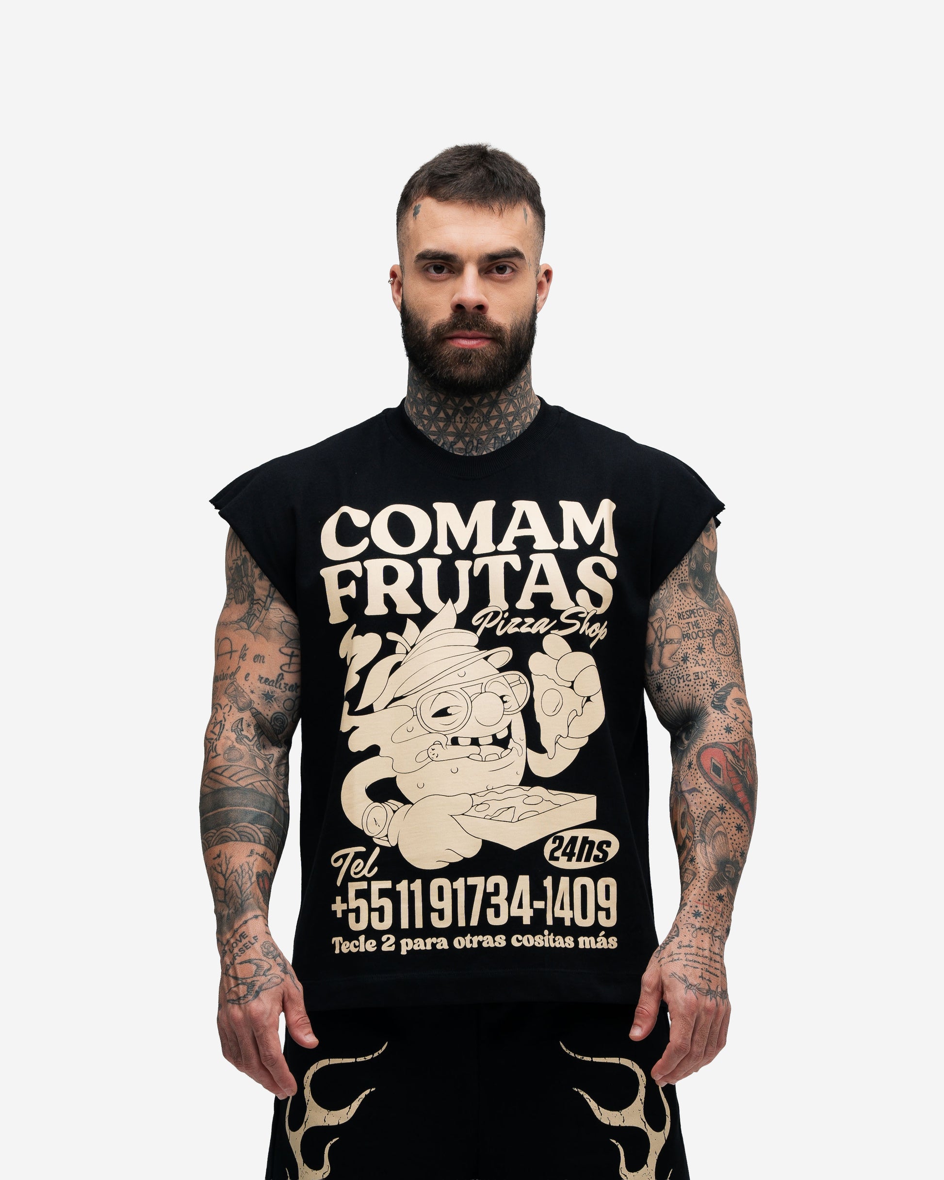 Regata Box Mith Comam Frutas Pizza Shop Preto