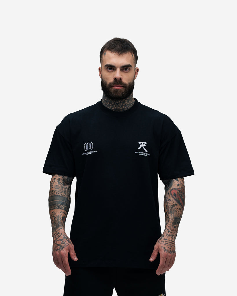 Camiseta Oversized Street Fighter Akuma Preto