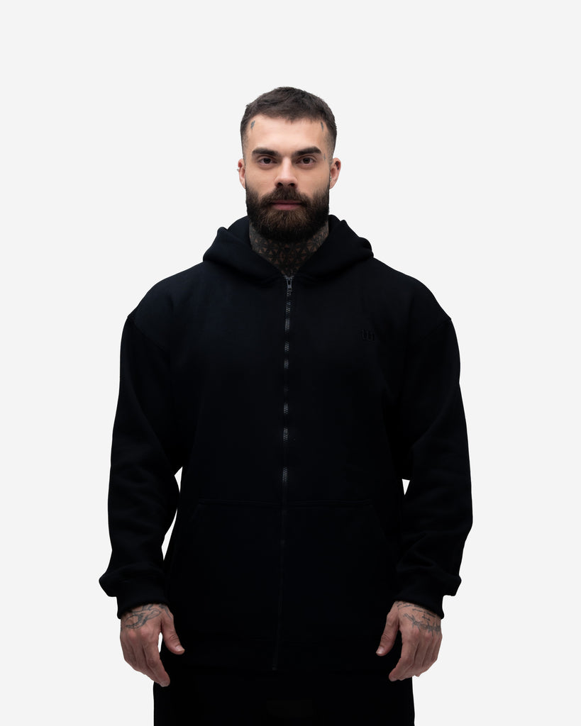 Jaqueta de Moletom Logo Preto