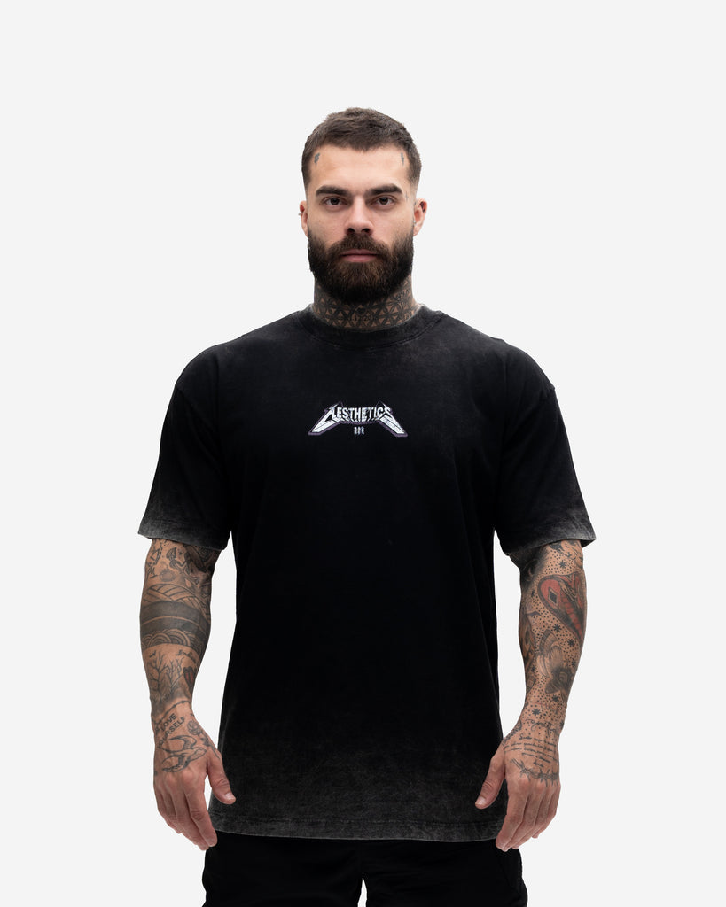 Camiseta <strong>Oversized Estonada Premium</strong> Mith X Superman Metalica Preto