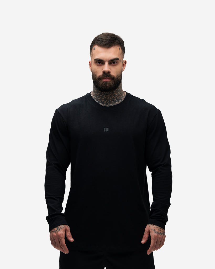 Camiseta Manga Longa Logo Preto