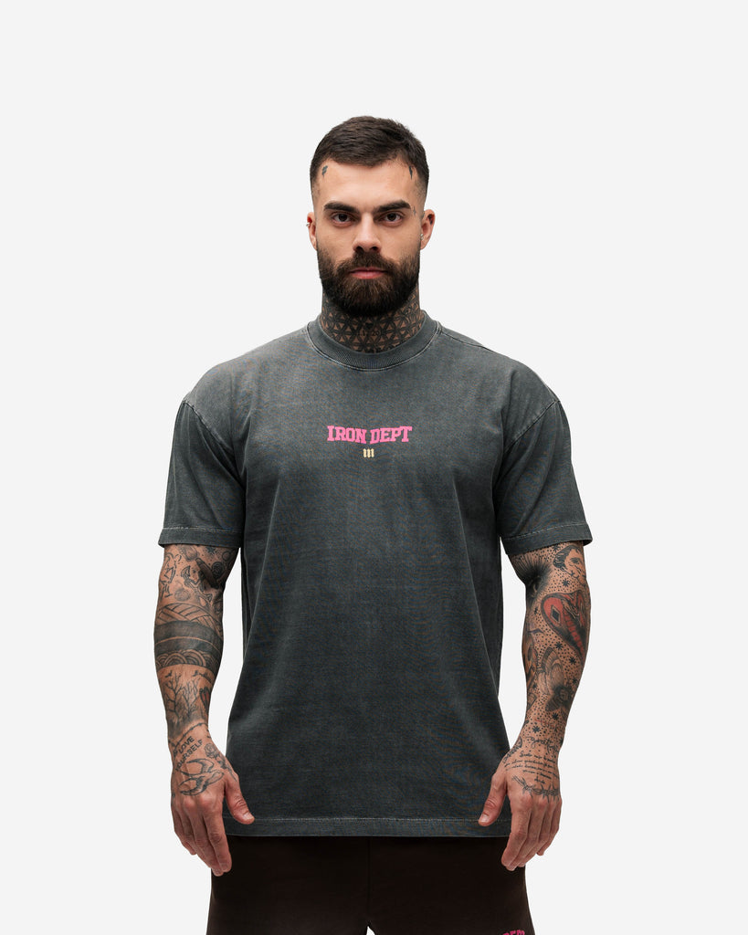 Camiseta Oversized Estonada Mith Golden Season Cinza