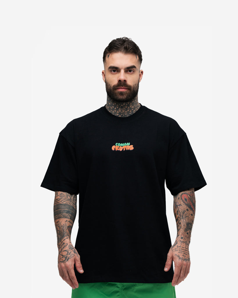Camiseta Oversized Comam Frutas Toyart Preto