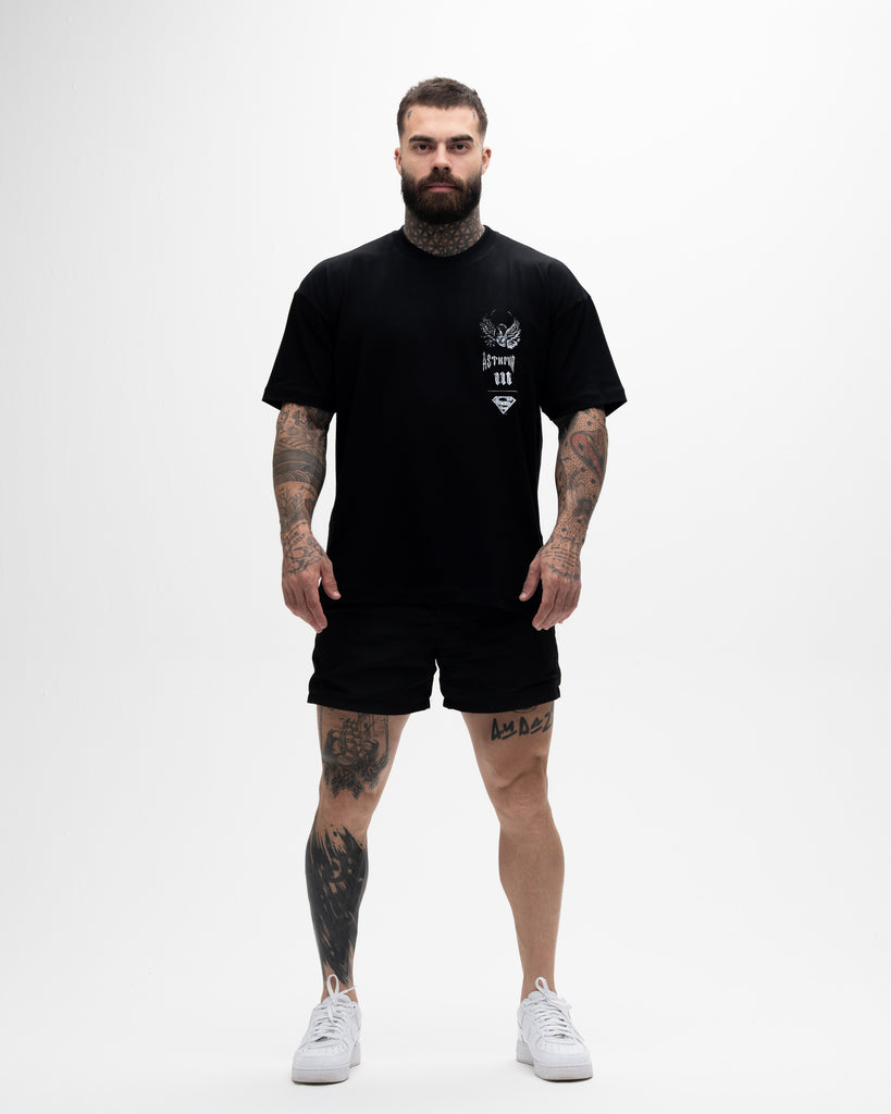 Camiseta <strong>Oversized Treino </strong>Mith X Superman Jump Preto
