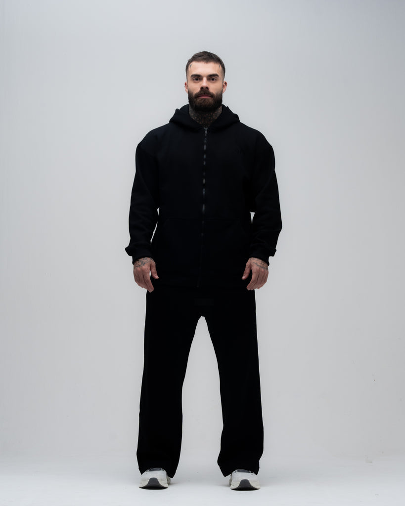 Jaqueta de Moletom Logo Preto