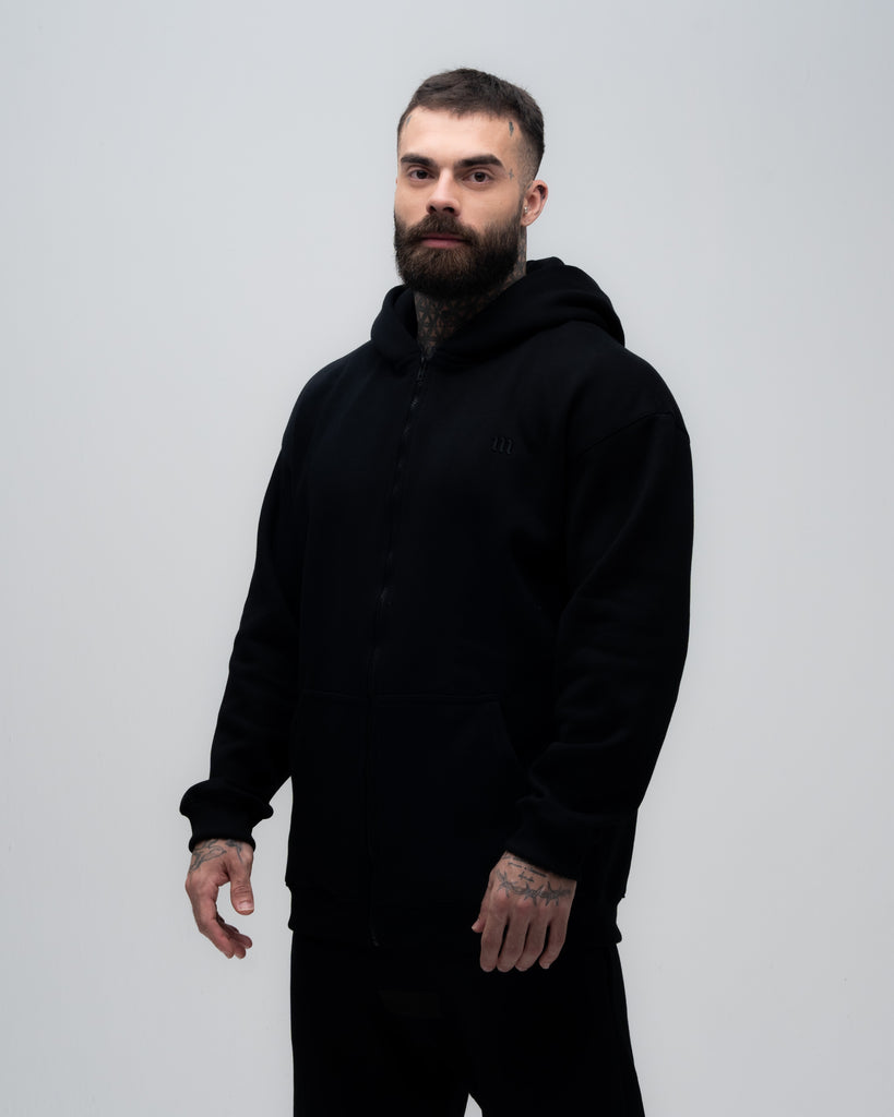 Jaqueta de Moletom Logo Preto