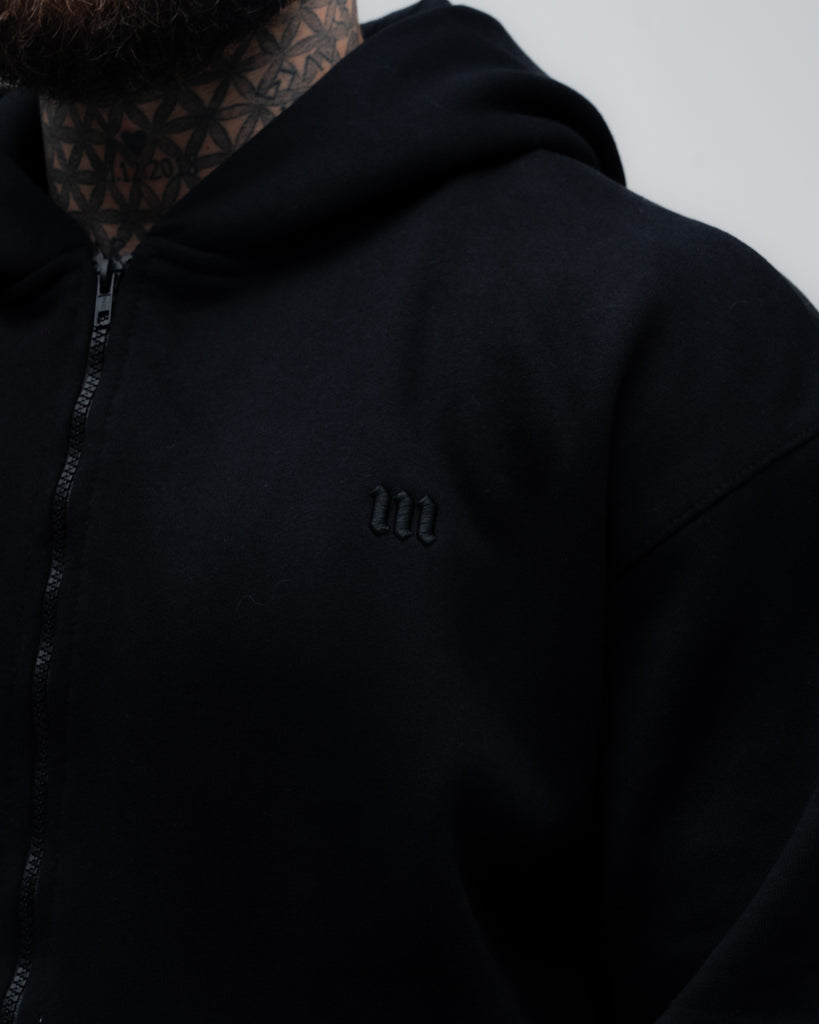 Jaqueta de Moletom Logo Preto