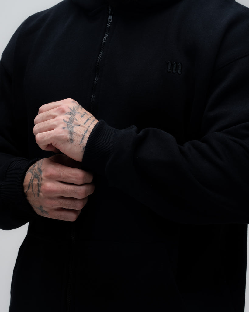 Jaqueta de Moletom Logo Preto