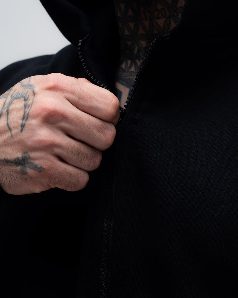 Jaqueta de Moletom Logo Preto