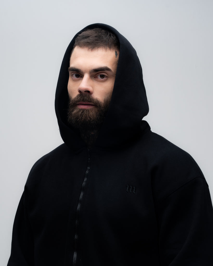 Jaqueta de Moletom Logo Preto