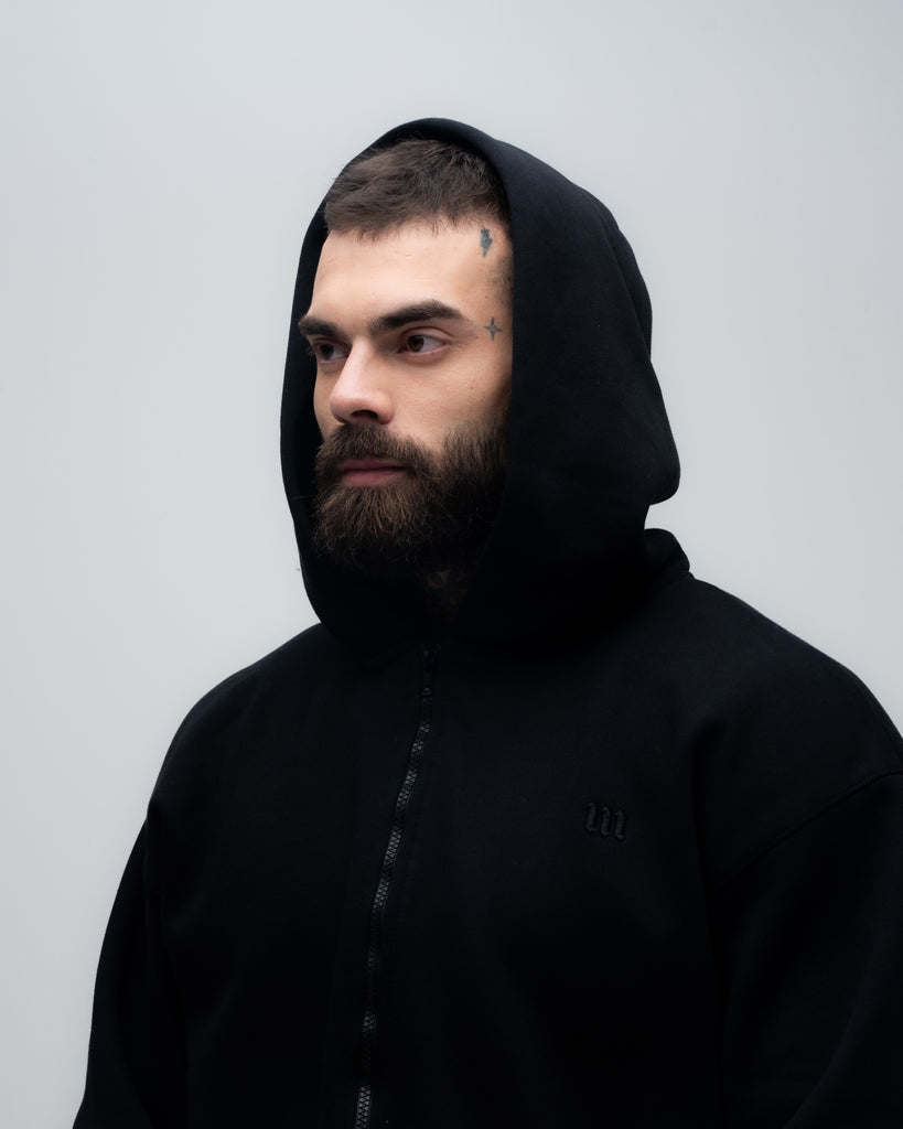 Jaqueta de Moletom Logo Preto