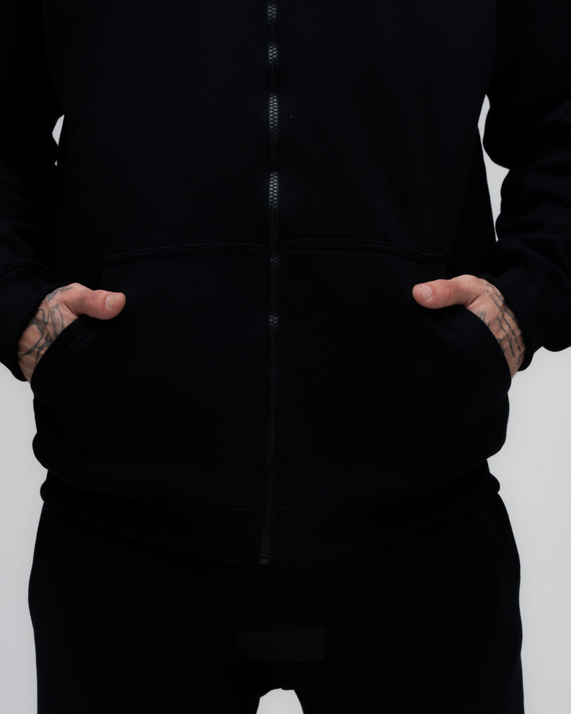 Jaqueta de Moletom Logo Preto