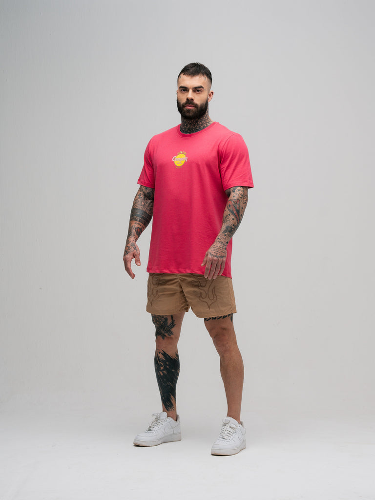 Camiseta Mith Comam Frutas Orange Vegas Rosa