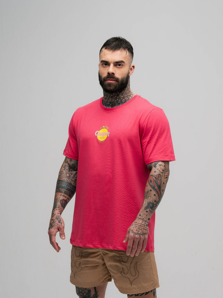 Camiseta Mith Comam Frutas Orange Vegas Rosa