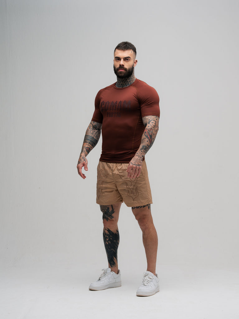 RashGuard Comam Frutas Flames Marrom