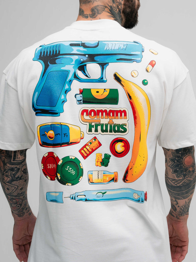 Camiseta Oversized Mith Comam Frutas Kit Off White