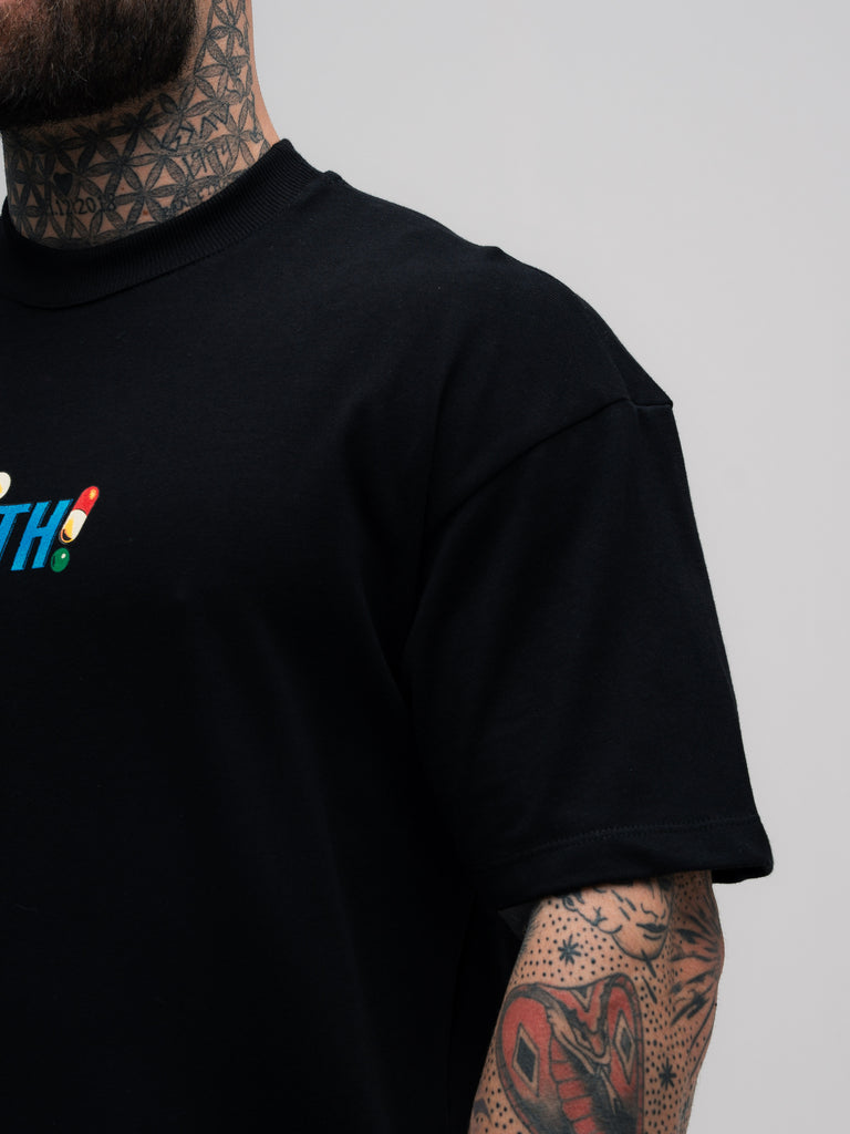 Camiseta Oversized Mith Comam Frutas Kit Preto