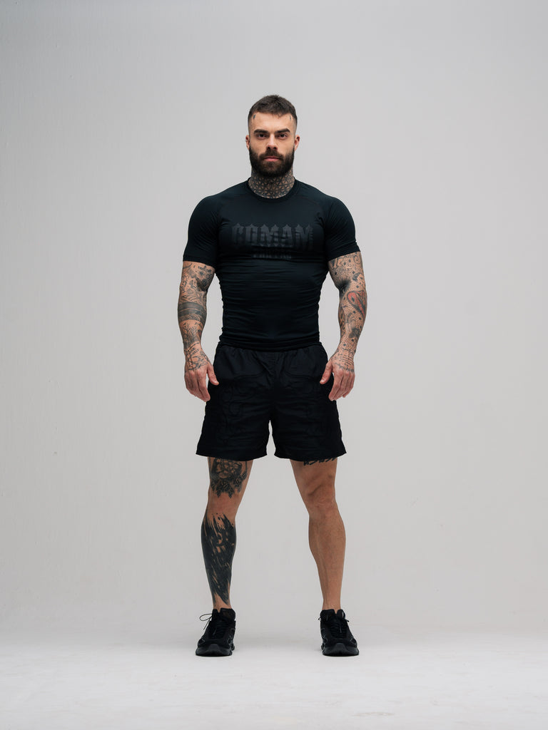 RashGuard Comam Frutas Flames Preto