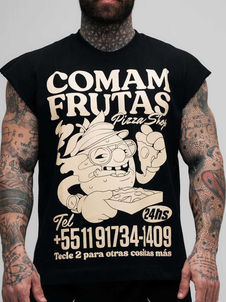 Regata Box Mith Comam Frutas Pizza Shop Preto