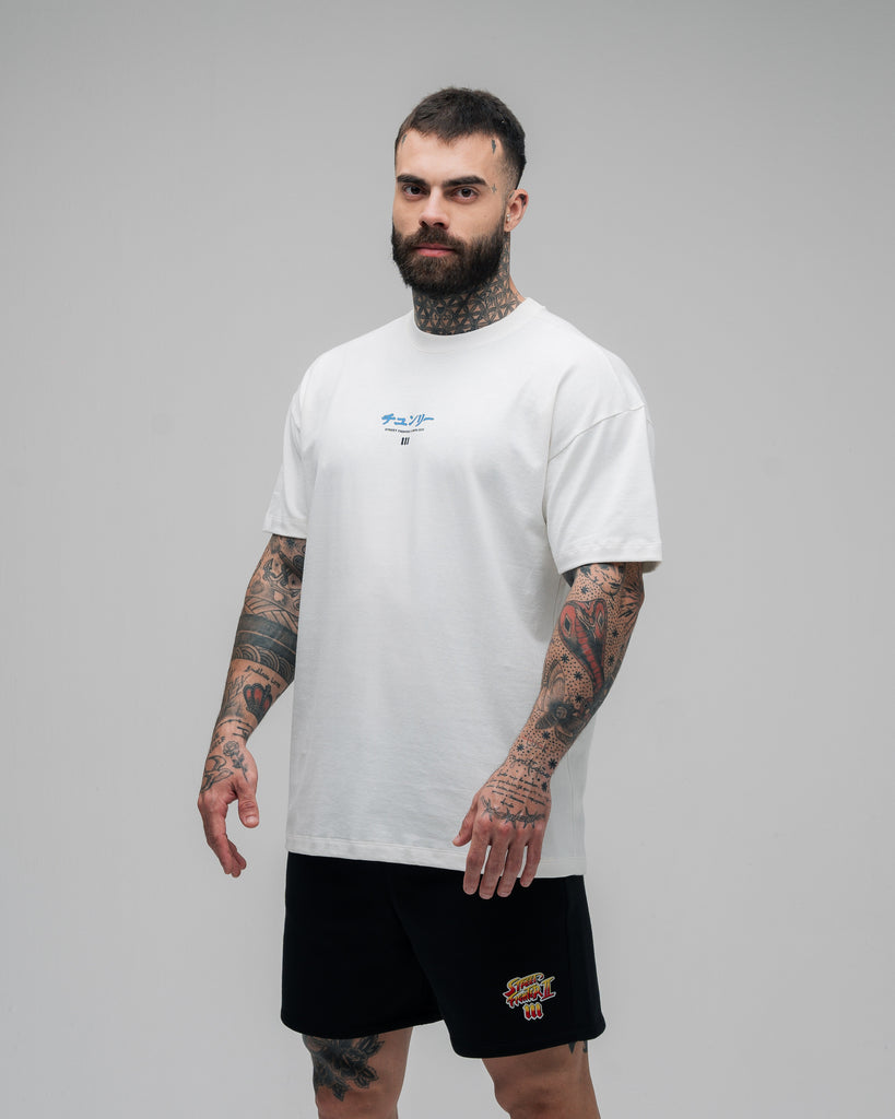 Camiseta Oversized Street Fighter Chun Li Off White