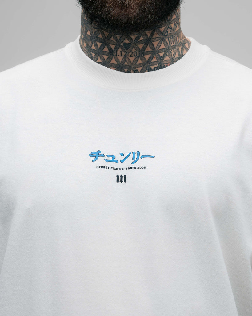 Camiseta Oversized Street Fighter Chun Li Off White