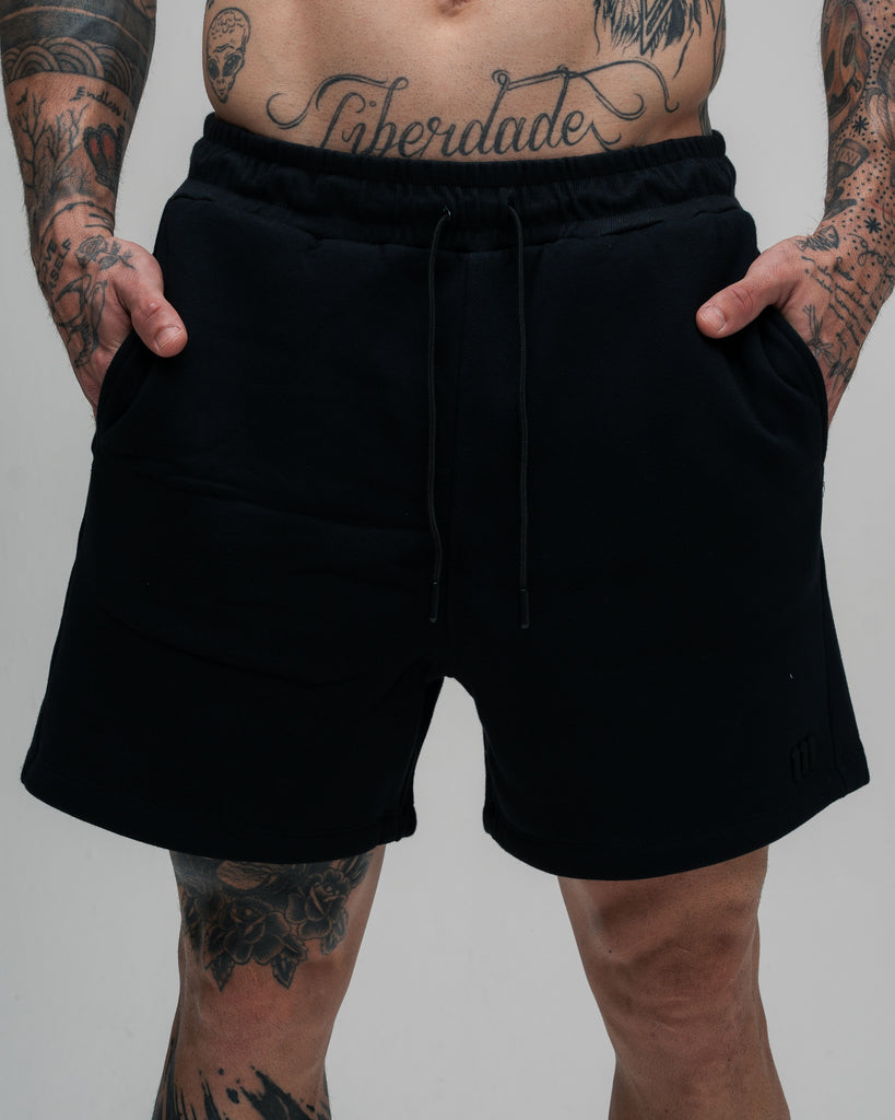 Shorts Curto Moletom Back Mith Preto