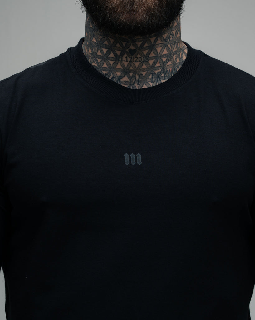 Camiseta Manga Longa Doodle Preto