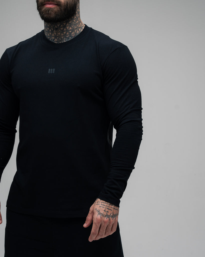 Camiseta Manga Longa Doodle Preto