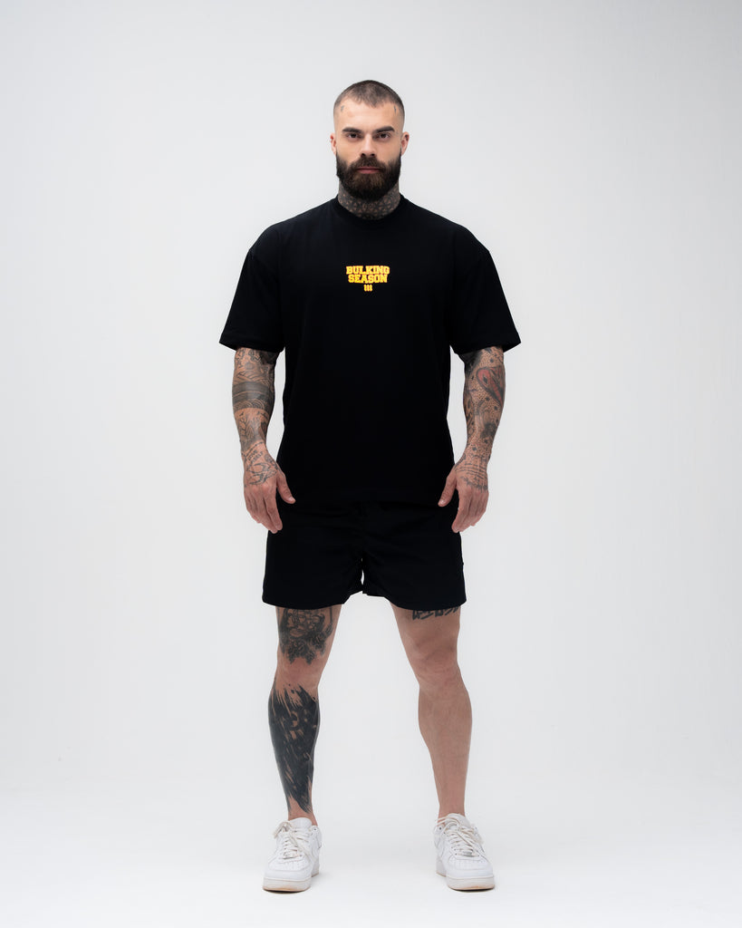 Camiseta <strong>Oversized Treino</strong>  Mith Quem Faz Dieta é Atleta Preto