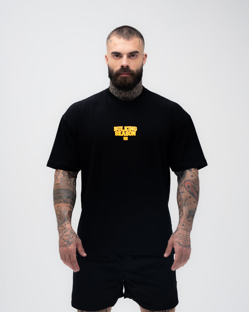 Camiseta <strong>Oversized Treino</strong>  Mith Quem Faz Dieta é Atleta Preto