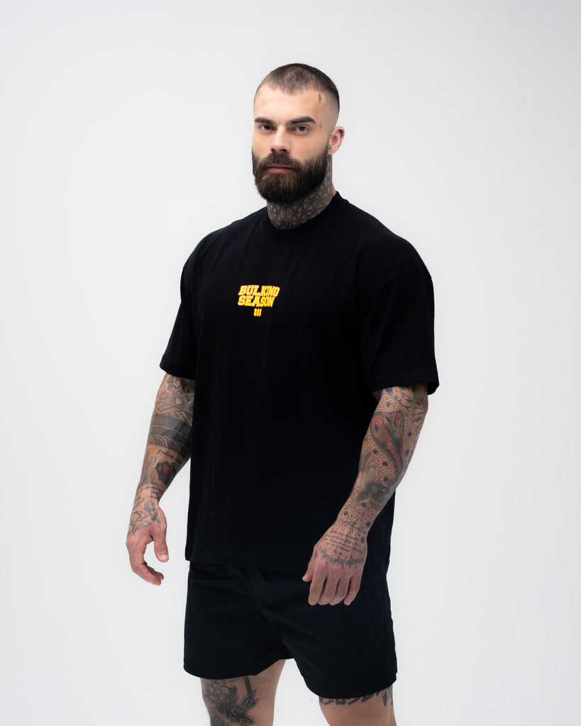Camiseta <strong>Oversized Treino</strong>  Mith Quem Faz Dieta é Atleta Preto
