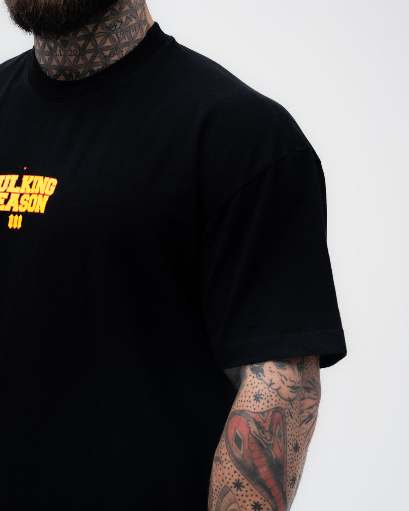 Camiseta <strong>Oversized Treino</strong>  Mith Quem Faz Dieta é Atleta Preto