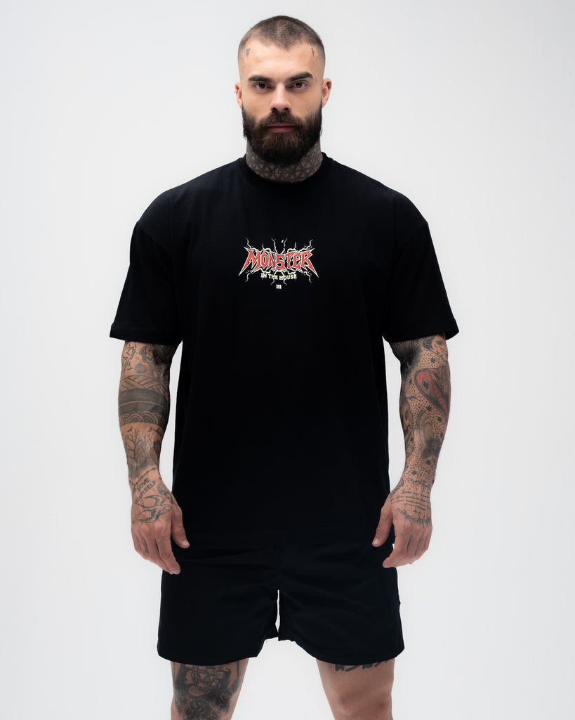 Camiseta <strong>Oversized Treino</strong>  Mith Monster in The House Preto