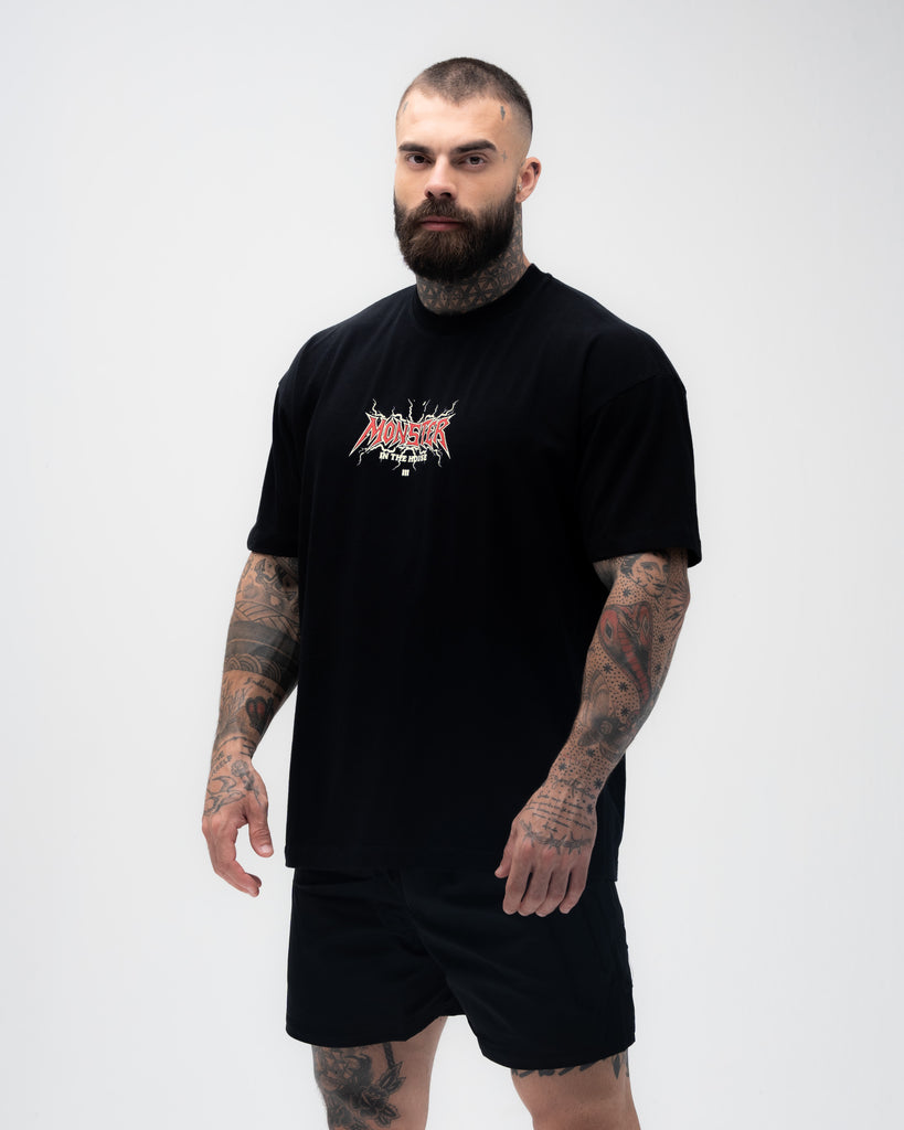Camiseta <strong>Oversized Treino</strong>  Mith Monster in The House Preto