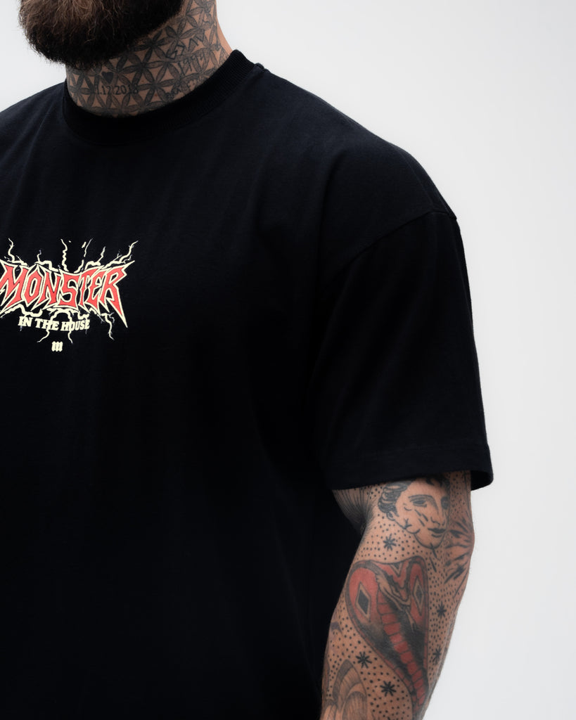 Camiseta <strong>Oversized Treino</strong>  Mith Monster in The House Preto