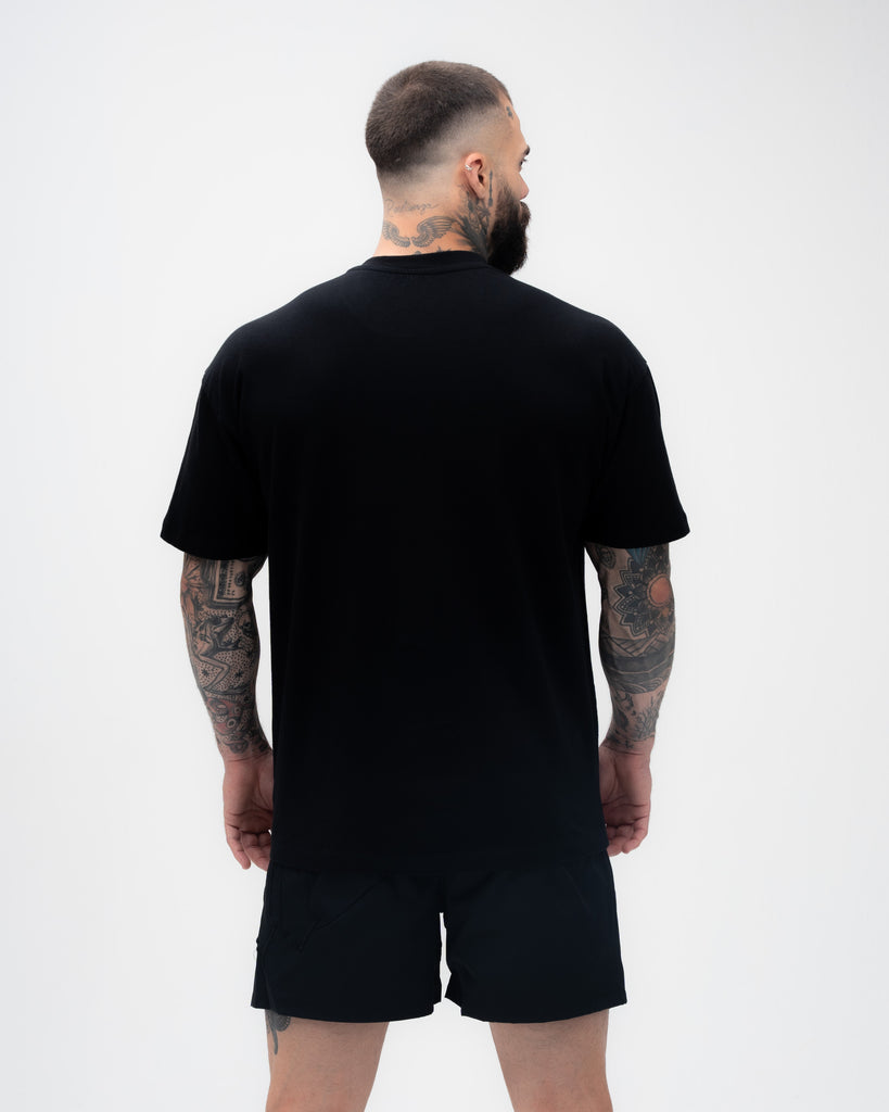 Camiseta <strong>Oversized Treino</strong>  Mith Cala a Boca e Treina Preto