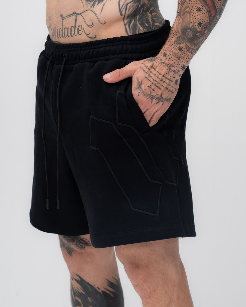 Shorts de Moletom Mith Nation Embroidery Preto