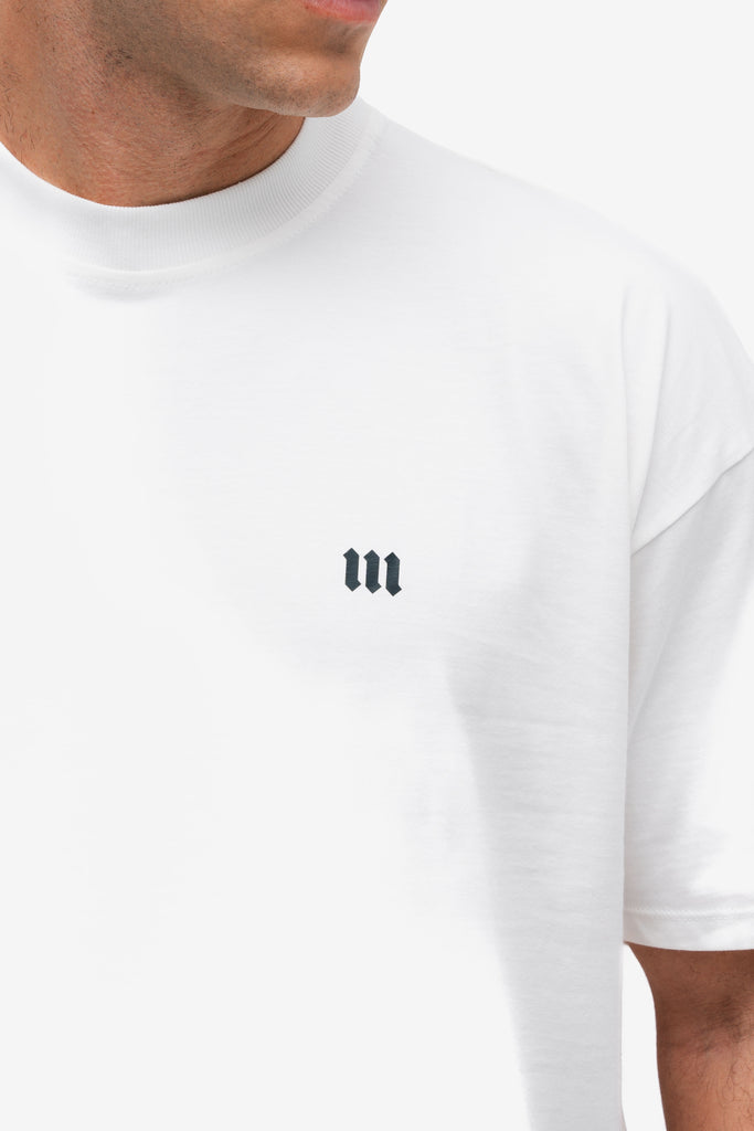 Camiseta Oversized Mith Nation Graphic Doodle Off White