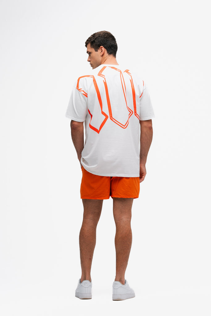 Camiseta Oversized Mith Nation Graphic Doodle Off White
