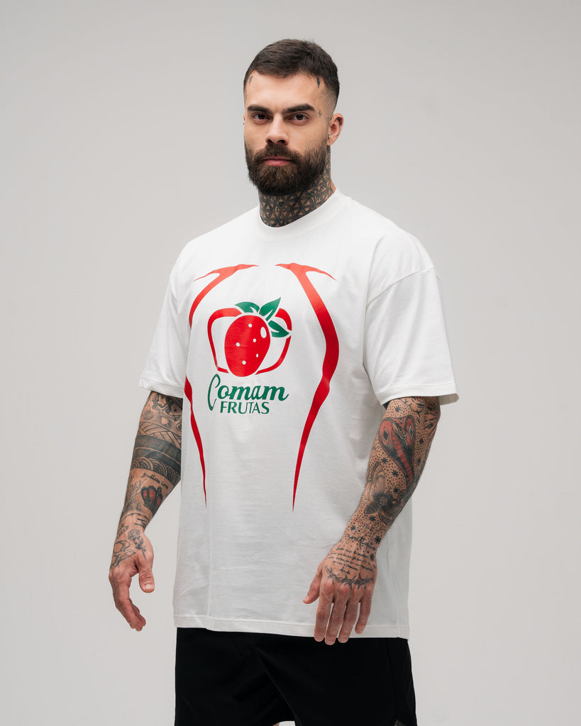 Camiseta Mith Comam Frutas BR Number 10 Off White