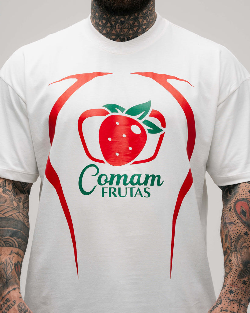 Camiseta Mith Comam Frutas BR Number 10 Off White