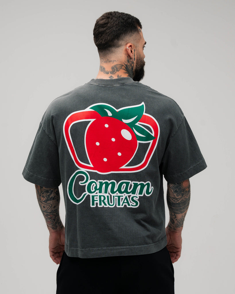 Camiseta Box Estonada Mith Comam Frutas BR Preto